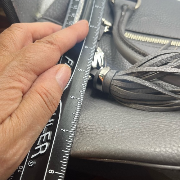 Michael Kors Knox - Black Pebbled Leather Satchel Shoulder Bag - Picture 9 of 13